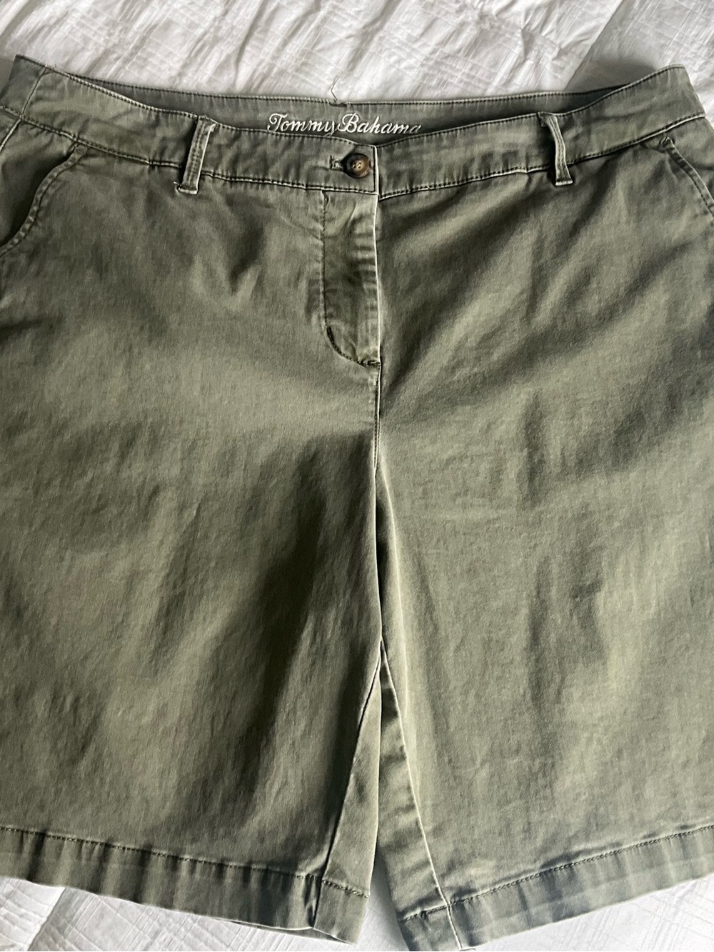 Tommy Bahama Olive Green Women's Casual Chino Shorts